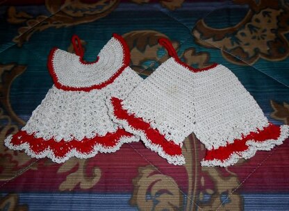 Vintage Style Dress and Bloomers Potholders