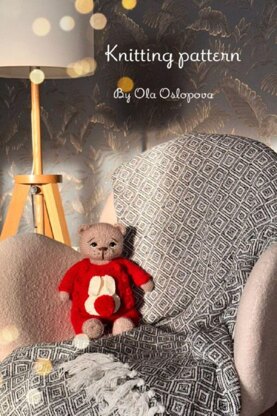 Knitting Teddy Bear Pattern with Clothes