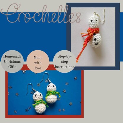 Mini Snowman Christmas Earrings