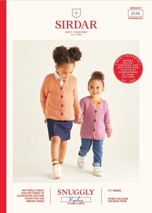 Children's Cardigans in Sirdar Snuggly Replay DK - 2530 - Leaflet