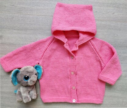 Easy Childs Hooded Jacket Raglan Cardigan 20 - 24in LH038