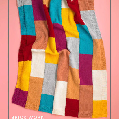 "Brick Work Blanket" - Free Blanket Knitting Pattern For Home in Paintbox Yarns Simply Chunky