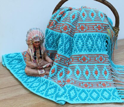 Native American Afghan and Baby Cocoon