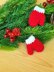 Mini Christmas mittens tree ornament