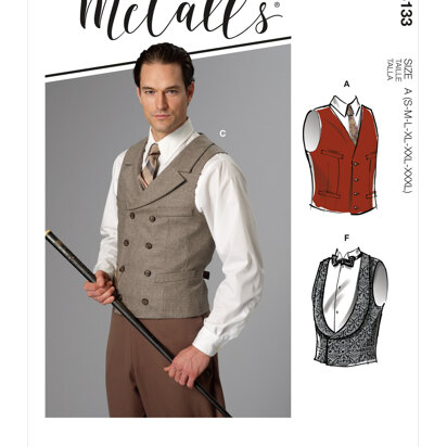 McCall's Men's Vest M8133 - Sewing Pattern