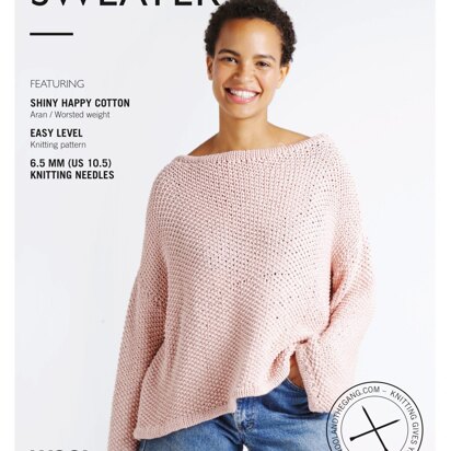 Julia Sweater in Wool and the Gang Shiny Happy Cotton - Downloadable PDF