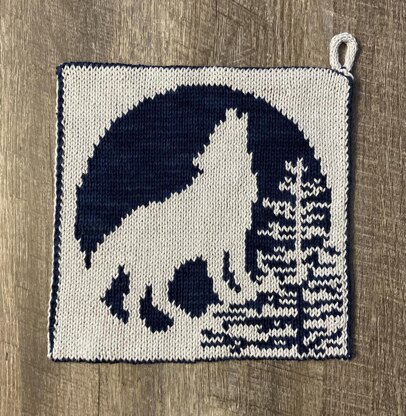 Woodland Wolf Potholder