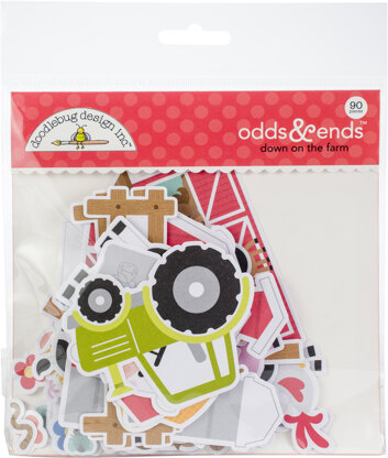 Doodlebug Odds & Ends Die-Cuts - Down On The Farm, 90/Pkg