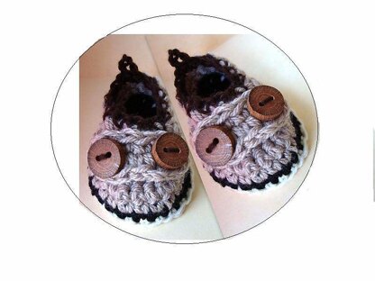 457 CROCHET BABY LOAFER SHOE BOOTIES