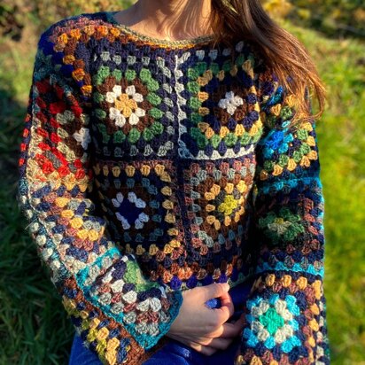 GRANNY SQUARES Sweater - Jumper - Crochet Pattern