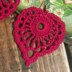 99. Openwork heart earrings