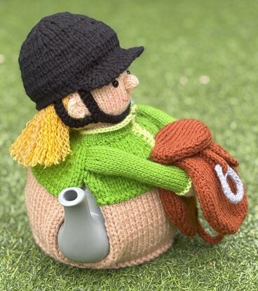 Riley goes riding tea cosy