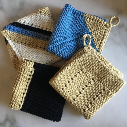 Panacea Hand Knitted Dishcloths - Set of 4