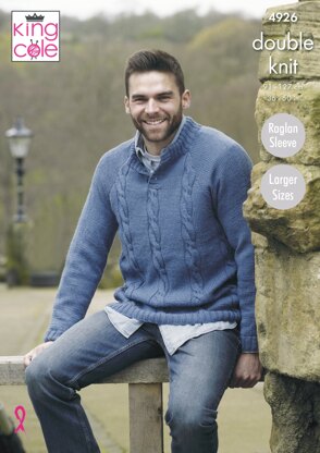 Mens Sweaters in King Cole Majestic DK - 4926 - Downloadable PDF
