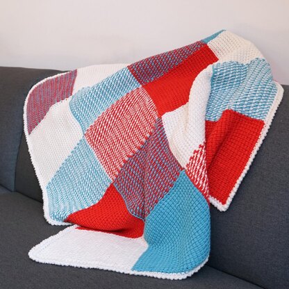 Tunisian Patchwork Baby Blanket