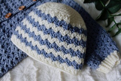 Newborn hat / beanie / Cluster V stitch
