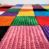 Patchwork rainbow Elmer inspired blanket