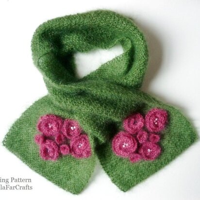 Mohair Flowers Scarf