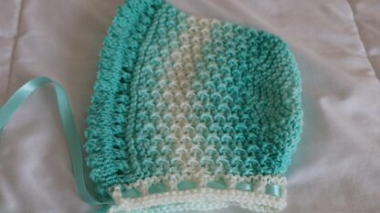 Mint Sorbet Baby Bonnet  Blanket.