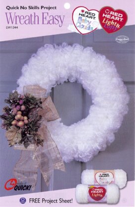 Wreath Easy in Red Heart Baby Clouds - LW1344