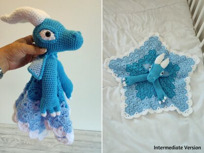 Blizzard The Ice Dragon Baby Lovey Blanket