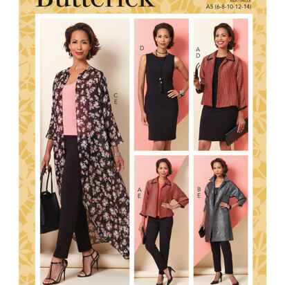 Butterick Jacke, Kleid und Hose für Damen B6802 - Schnittmuster