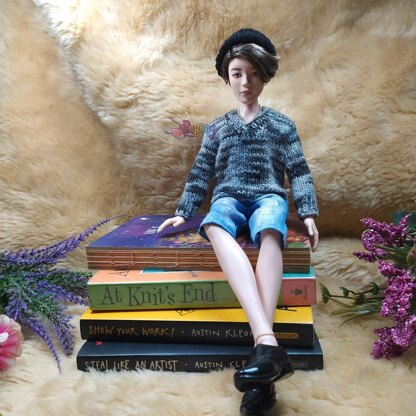 V Neck Sweater for Ken Doll