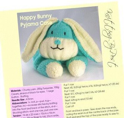 Happy Bunny Pyjama Case