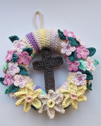 Easter Cross Wreath
