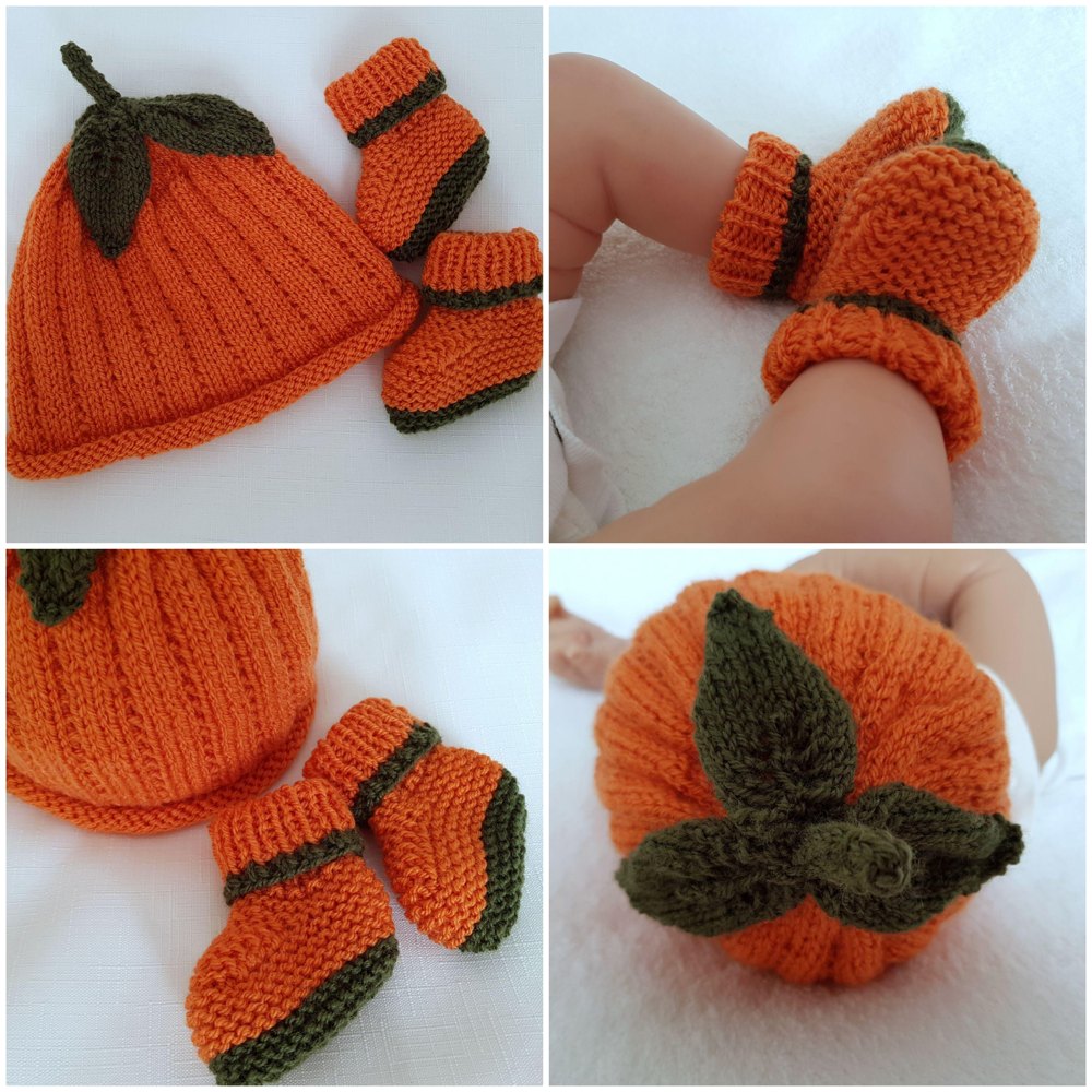 Pumpkin baby booties sale