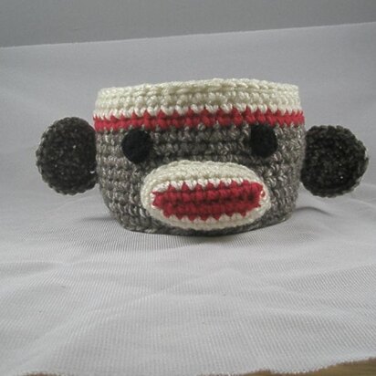 Sock  Monkey Bowl / Container