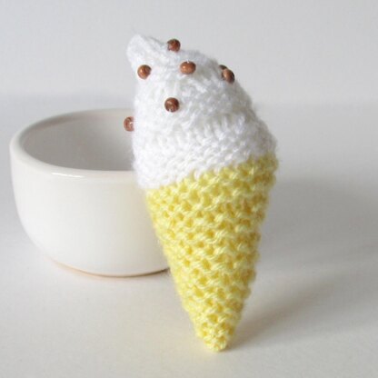 Dinky Ice Cream Knitting pattern by Amanda Berry | LoveCrafts