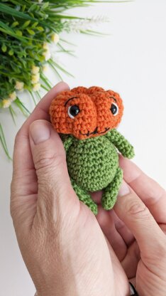 Crochet pumpkin man pattern, amigurumi doll halloween decor, easy crochet pattern