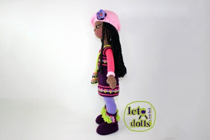 Crochet Doll Pattern, Amigurumi doll pattern, Large doll, 21"/53cm, Brenda