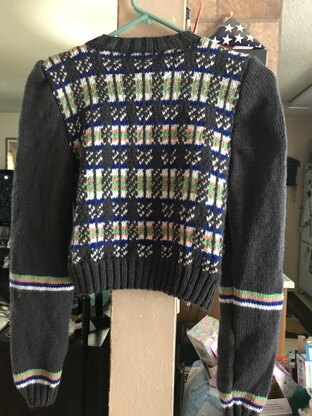Multi Tartan Sweater in Paintbox Yarns Simply DK - Downloadable PDF