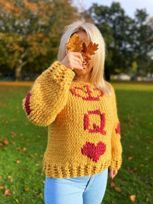 Queen of Hearts Chunky Sweater