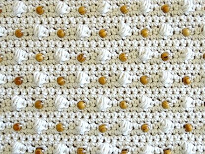 Crochet Bead and Bobble Cushion