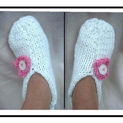 618, KNITTING PATTERN, Women's cozy slippers