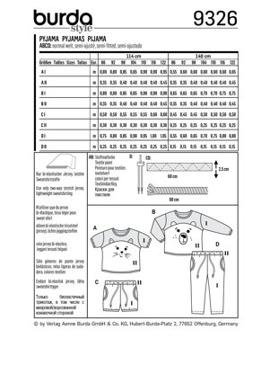 Burda Style Toddler's Sleepwear BX09326BURDA - Paper Pattern, Size 18M-7