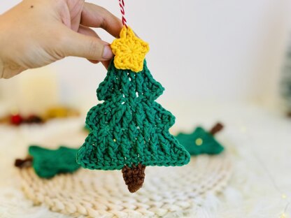 Christmas tree crochet, Christmas tree garland