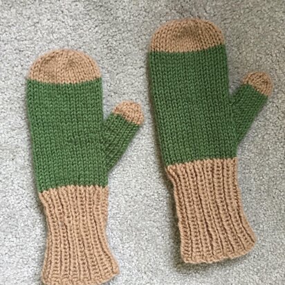 Boys Colour Block Mittens