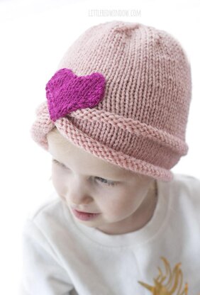 Gathered Heart Hat