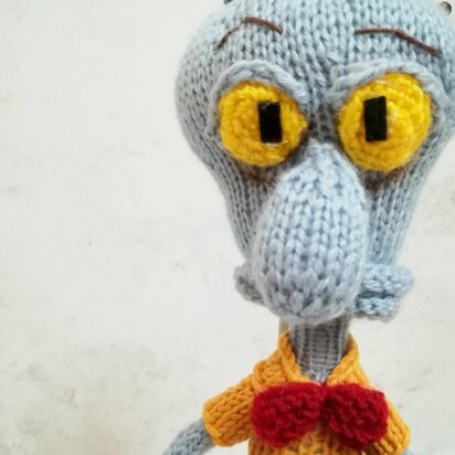 Knitting patterns -Knit Squidward Toy Soft
