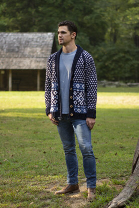 Men's Cardigan Switchback in Universal Yarn Deluxe Worsted - Downloadable PDF