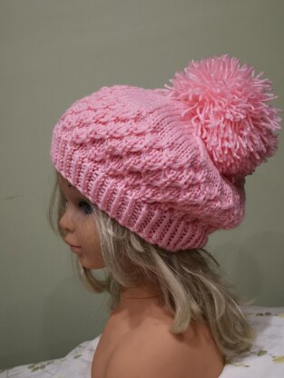 Pink Diamond Slouchy Beanie