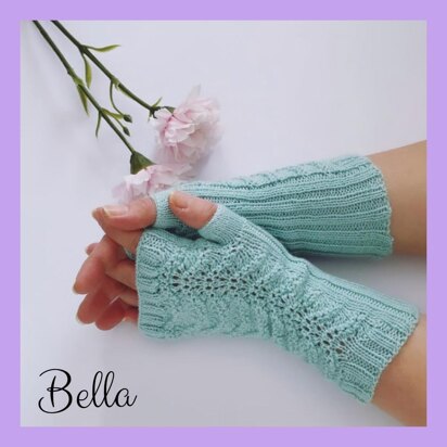 Bella fingerless mittens