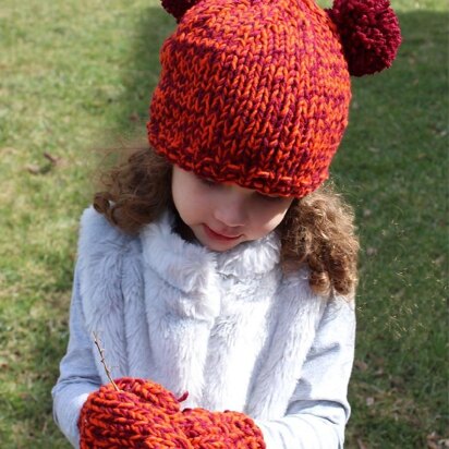 The Bear Hat and Mitten Set - knitting pattern