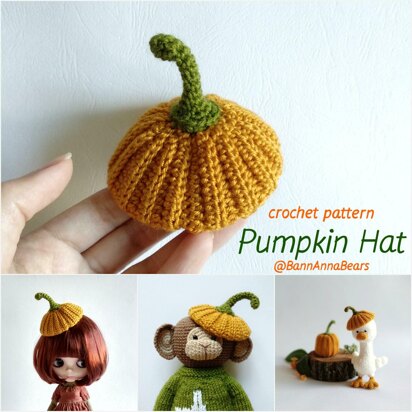 Pumpkin Hat for toy or doll