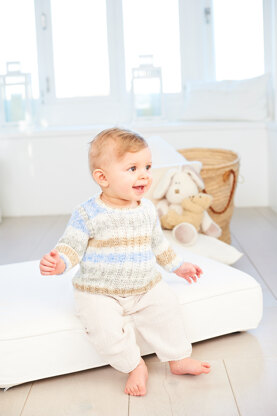 Sweater, Vest and Blanket in Stylecraft Bambino DK & Bambino Prints DK - 10068 - PDF