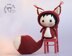 Big Tanoshi Squirrel Doll with removable tail
